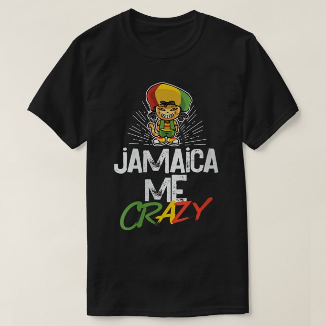 Womens Jamaica Me Crazy  Jamaican Reggae  Funny Ca T-Shirt (Design Front)