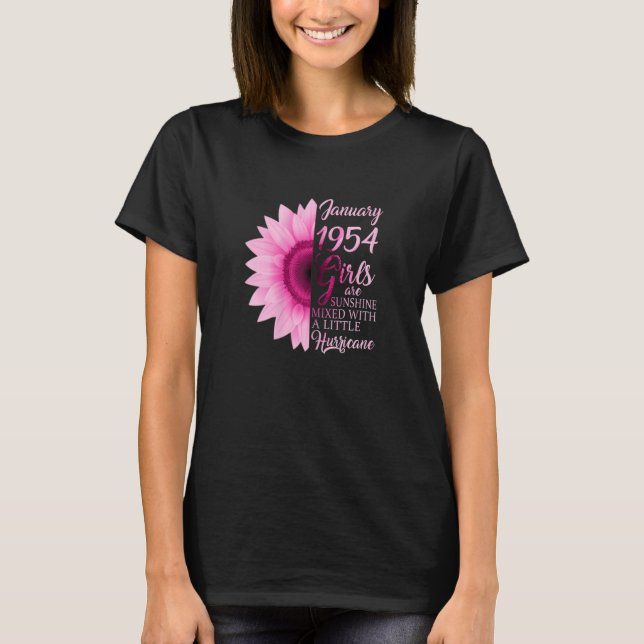 Womens January Girl 1954 TShirt 69 Years Old 69th  (Front)