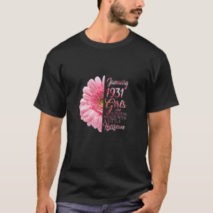 Womens January Girls 1931 91Th Birthday Gifts 91 Y T-Shirt
