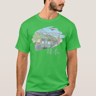 Womens Japan Train Anime Scene Kawaii Japanese Wor T-Shirt
