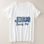 Women's Jesus Loves Me Plus-Size T-Shirt Plus Size T-Shirt<br><div class="desc">Women's Jesus Loves Me Plus-Size T-Shirt.</div>