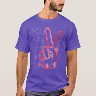 Womens John Lennon Dreamer VNeck retro friend T-Shirt
