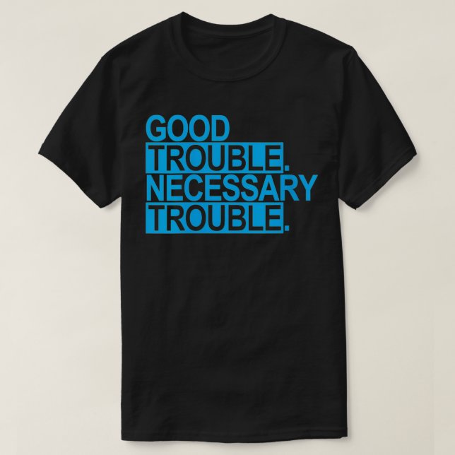 Womens John Lewis  Good Necessary Trouble VNeck  T-Shirt (Design Front)