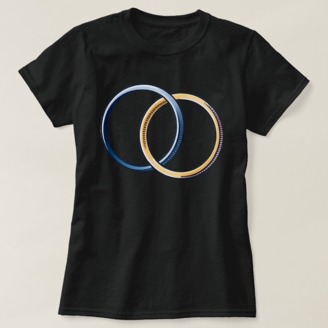 Women's Joined Rings Couple's T-Shirt (Design Front)