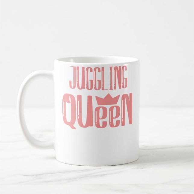 Womens Juggling Queen Coffee Mug (Left)