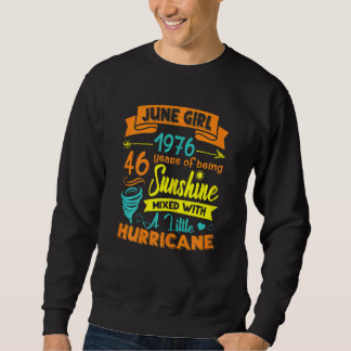 Womens June 1976 46 Years Old Sunshine Mixed With Sweatshirt