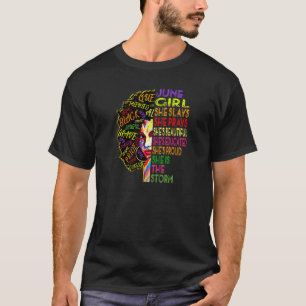 Womens June Birthday Girls  June Girl She Slays &  T-Shirt