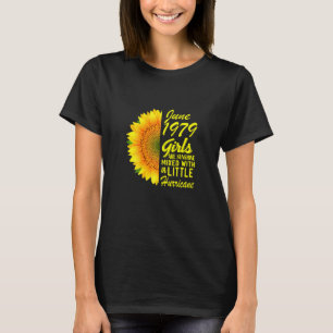 Womens June Girls 1979 Sunflower 43rd Birthday T-Shirt