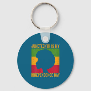 Womens juneteenth is independence day - june 19th keychain