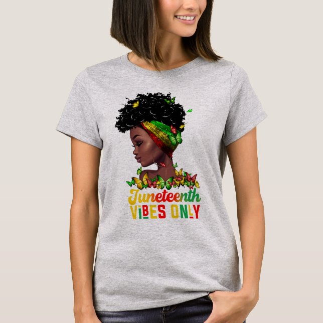 Womens Juneteenth Vibes T-Shirt (Front)