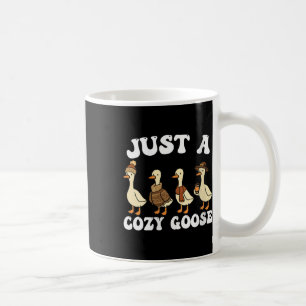 Womens Just A Cozy Goose Funny Fall Vibes Autumn P Coffee Mug