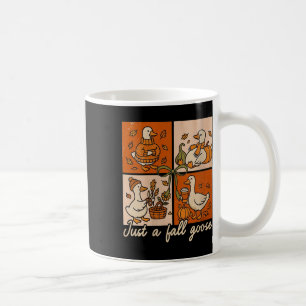 Womens Just A Fall Goose Autumn Cozy Season Boho C Coffee Mug