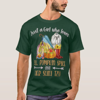 Womens Just A Girl Who Loves Fall Pumpkin Spice an T-Shirt