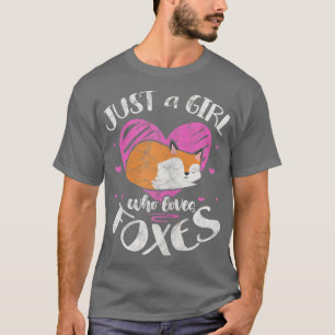 Womens Just A Girl Who Loves Foes Fo Lover Distres T-Shirt