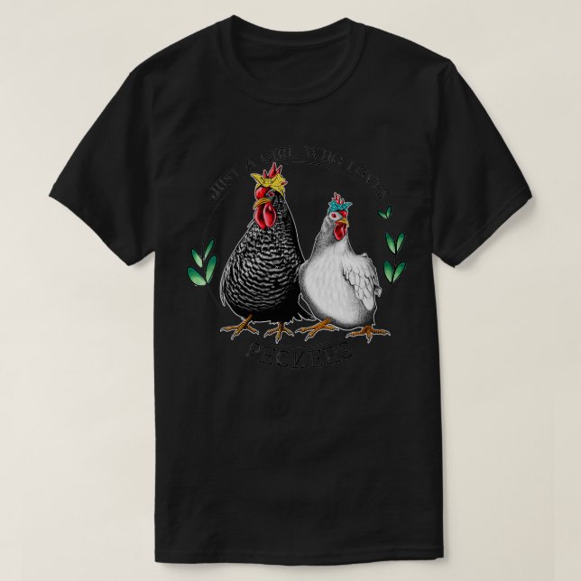 Womens Just A Girl Who Loves Peckers Funny Womens  T-Shirt (Design Front)