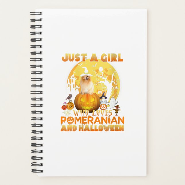 Womens Just a Girl Who Loves Pomeranian Planner (Front)