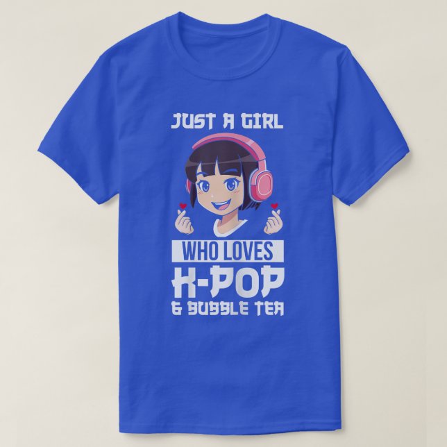 Womens Just k-pop & bubble tea south Korea  T-Shirt (Design Front)