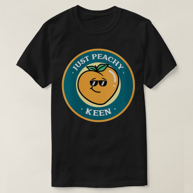 Womens Just Peachy Keen VNeck  T-Shirt (Design Front)