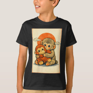Women's kawaii baby monkey cute japanese macaque T-Shirt