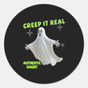 Womens Keep It Soky Funny Halloween Ghost For Soky Classic Round Sticker