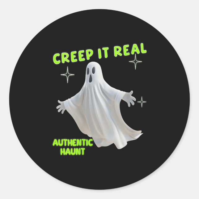 Womens Keep It Soky Funny Halloween Ghost For Soky Classic Round Sticker (Front)