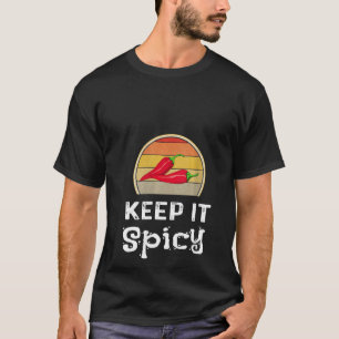 Womens Keep It Spicy Chili Cook Off Funny Retro Co T-Shirt