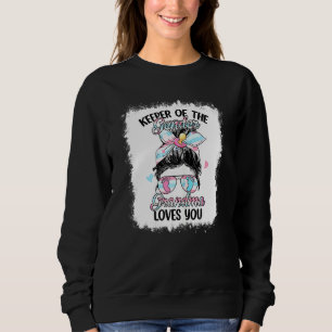 Womens Keeper Of The Gender Grandma Loves You Mimi Sweatshirt