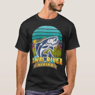 Womens KENAI RIVER ALASKA Salmon Fishing Vacation T-Shirt