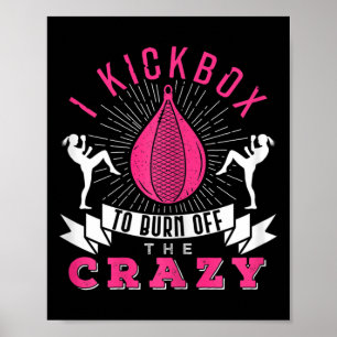 Womens Kickboxing I'd Hit That Kickboxer Boxer Fan Poster