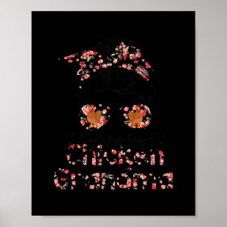 Womens Kinda Busy Being A Chicken Mom Grandma Poster