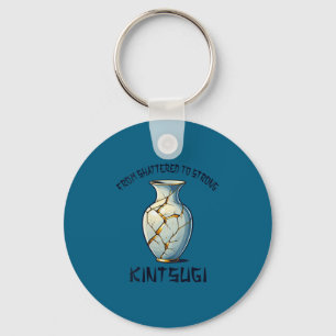 Womens Kintsugi Kintsukuroi Imperfect Japanese Art Keychain