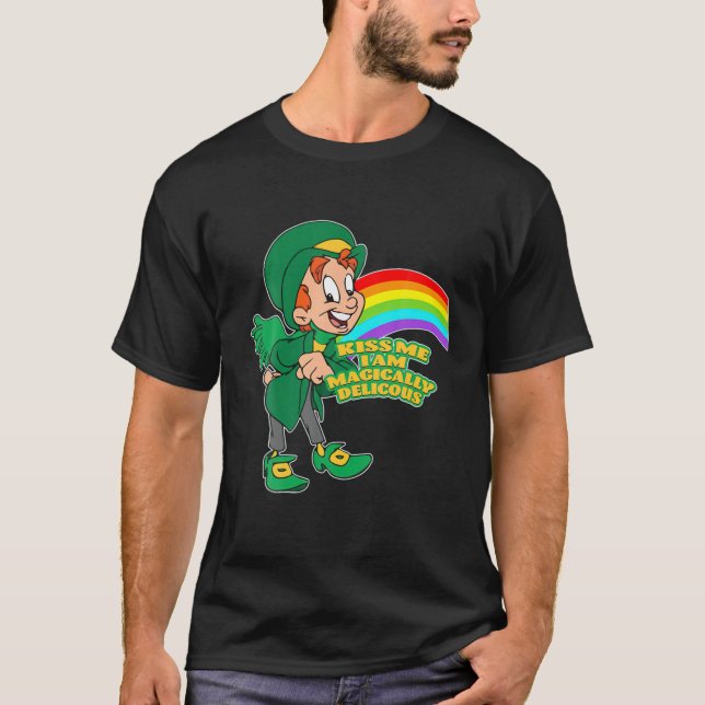Womens Kiss Me I'm Magically Delicious St Patrick' T-Shirt (Front)