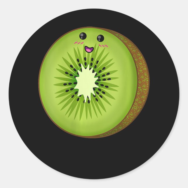 Womens Kiwi Costume Food Fruit Halloween Lazy Easy Classic Round Sticker (Front)