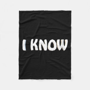 Womens Know Ik Cute Fun Sarcastic Funny Saying Fleece Blanket