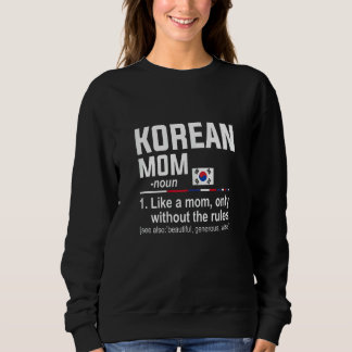 Womens Korean Mom Definition Mothers Day Mama Sweatshirt