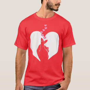 Womens KPop Heart Korean Pop Music Fan KDrama Cute T-Shirt