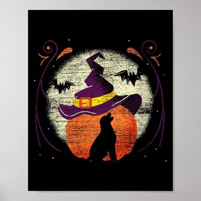 Womens Labrador Halloween Dog Poster (Front)