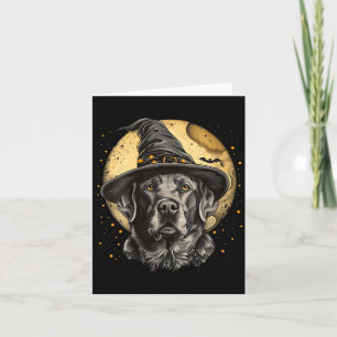 Womens Labrador Halloween Funny Cute Dog Black Lab Card