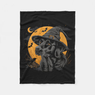 Womens Labrador Halloween Funny Cute Dog Black Lab Fleece Blanket