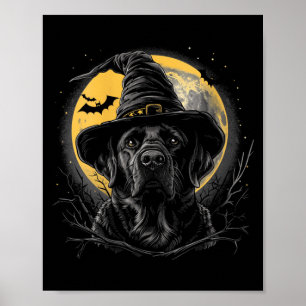 Womens Labrador Halloween Funny Cute Dog Black Lab Poster