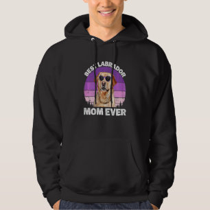 Womens Labrador Mom Vintage Yellow Lab Mom Mothers Hoodie