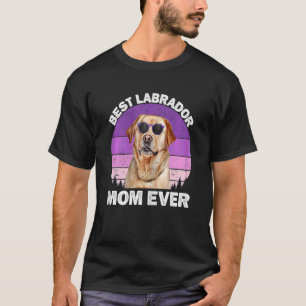 Womens Labrador Mom Vintage Yellow Lab Mom Mothers T-Shirt