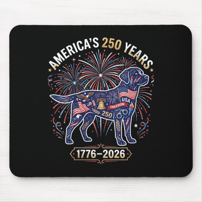 Womens Labrador Retriever Aamericas 250th Mouse Pad (Front)