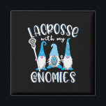 Womens Lacrosse Gnome In Blue For Player Or Lacros Magnet<br><div class="desc">Womens Lacrosse Gnome In Blue For Player Or Lacrosse Mom</div>