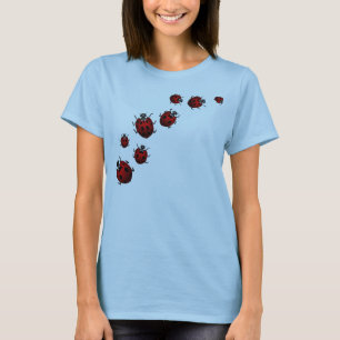 Women's Ladybug Shirt Lady's Ladybug Ringer Shirt