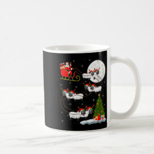 Womens Lambs Sheep Santa Sleigh Flying Funny Magic Coffee Mug
