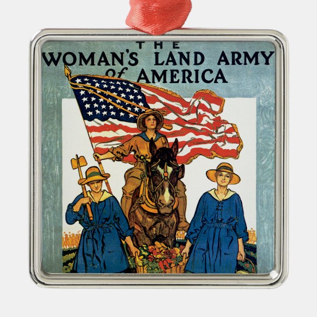 Women's Land Army Metal Ornament (Front)