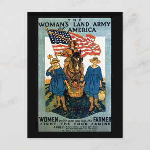 Women's Land Army Postcard