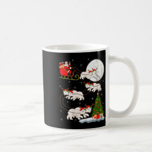 Womens Lar Bear Santa Sleigh Flying Funny Magical  Coffee Mug