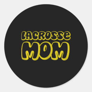 Womens Lax Mom Mother's Day Lacrosse Mom Classic Round Sticker